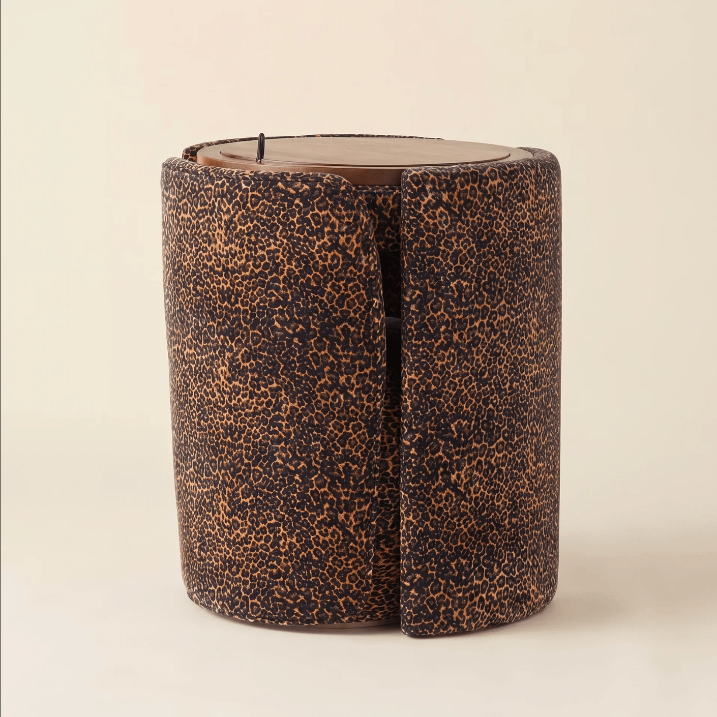 Leopard Vanity & Stool Set