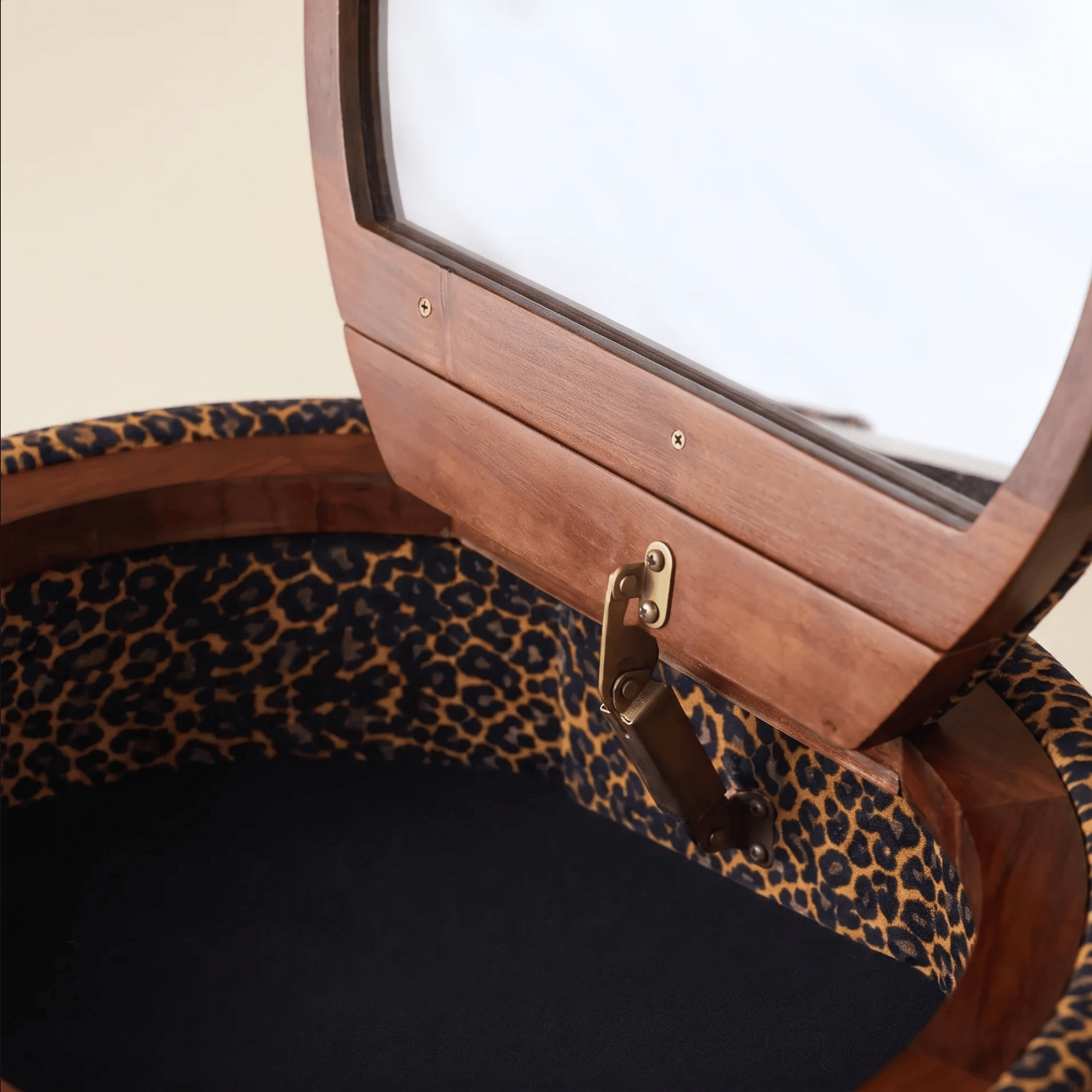 Leopard Vanity & Stool Set